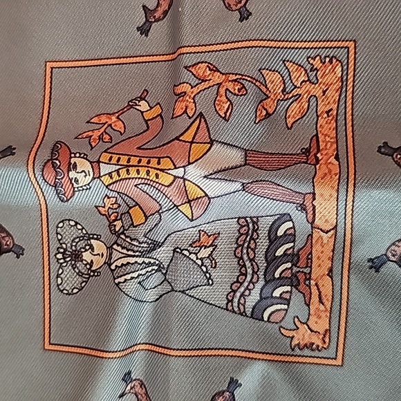 Hermes fabric square/scarf Early America with box - Picture 4 of 9